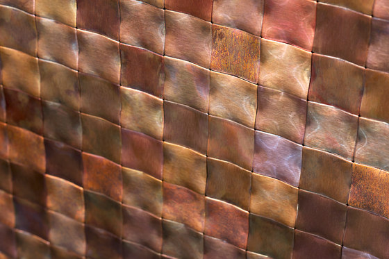 Square 30 iridescent copper | Mosaicos metálicos | De Castelli