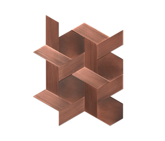 Vienna striped délabré copper | Metal tiles | De Castelli