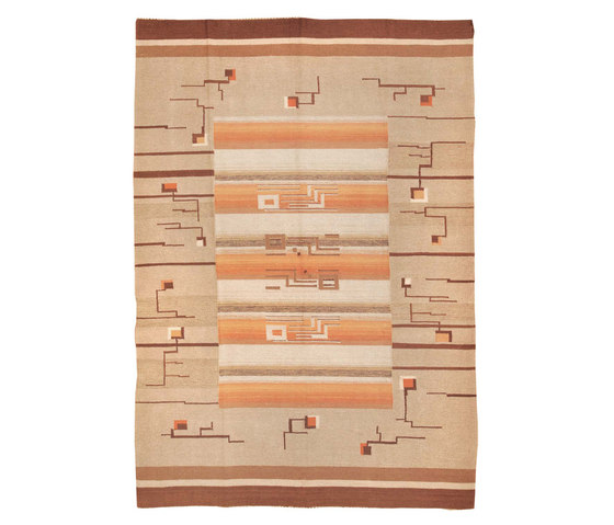 Flat Woven Room Size Vintage Swedish Kilim Rug | Tapis / Tapis de designers | Nazmiyal Rugs