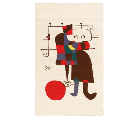 Vintage Inspired Joan Miro Tapestry Rug | Formatteppiche | Nazmiyal Rugs