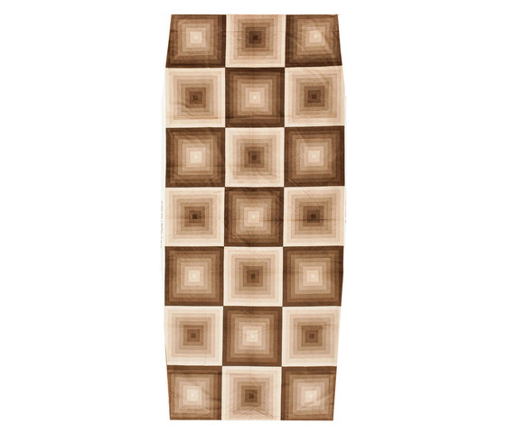 Vintage “Quadrat” Verner Panton Textile in Tan | Formatteppiche | Nazmiyal Rugs