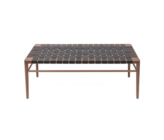 Woven Leather Bench | Bancs | Smilow Design