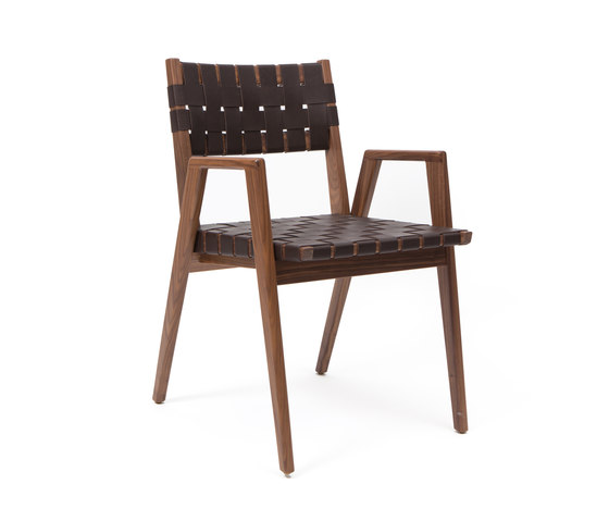 Woven Leather Dining Arm Chair | Chaises | Smilow Design