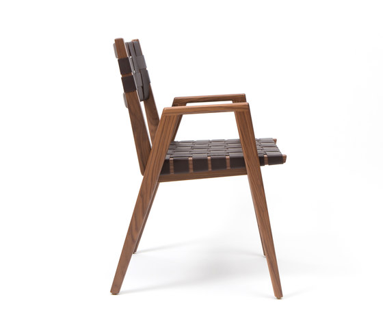 Woven Leather Dining Arm Chair | Chaises | Smilow Design