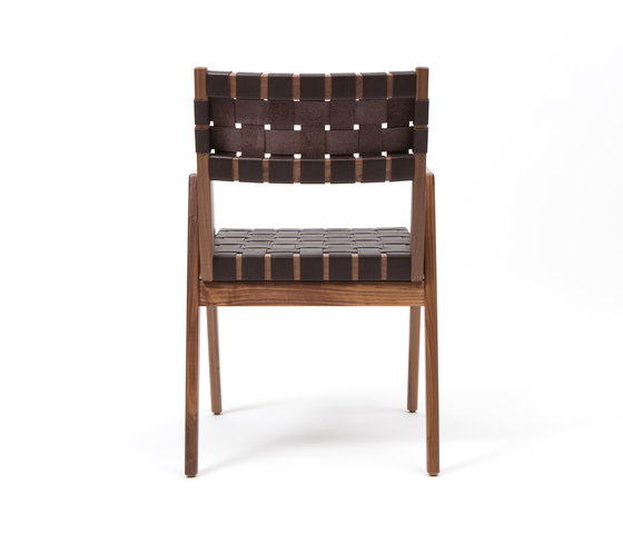 Woven Leather Dining Arm Chair | Chairs | Smilow Design