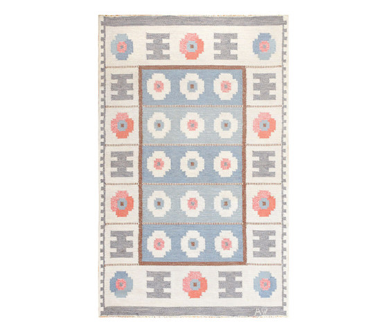 Vintage Swedish Carpet Signed “AW” | Formatteppiche | Nazmiyal Rugs