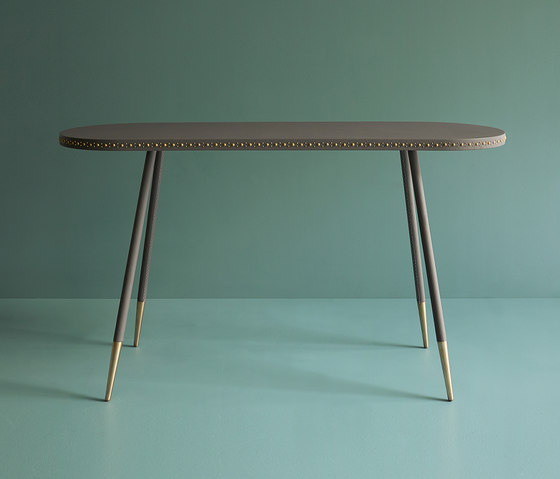 Stud leather console table | Tables consoles | Bethan Gray