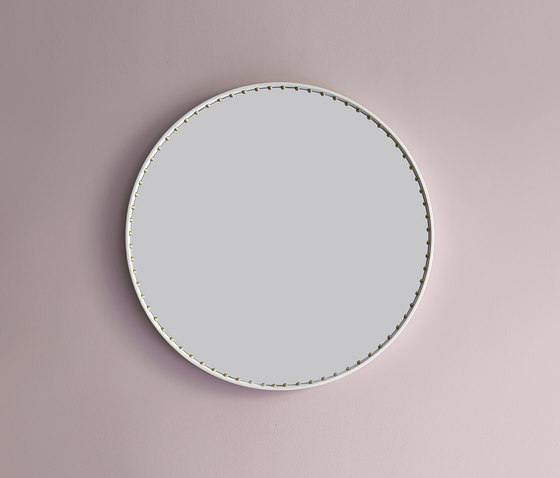 Stud leather mirror | Miroirs | Bethan Gray