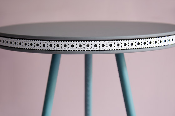 Brogue leather side table | Side tables | Bethan Gray