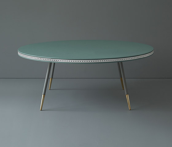 Brogue leather coffee table | Tables basses | Bethan Gray