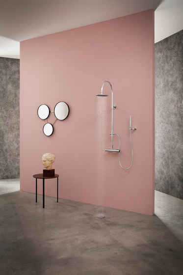 Aqua-Sense - Wall mounted round thermostatic shower column | Grifería para duchas | Graff