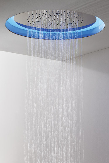 Aqua-Sense - Round ceiling-mounted showerhead with LED and rain functions - Ø600mm | Shower controls | Graff