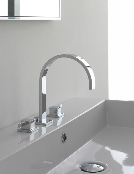 Qubic - Three-hole washbasin mixer | Wash basin taps | Graff
