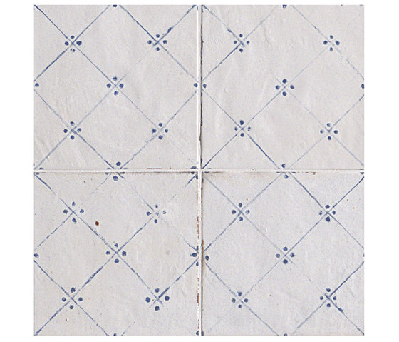 Firenze Heritage Maiolica Bianca Déco Blu Gloss | Ceramic tiles | Fap Ceramiche