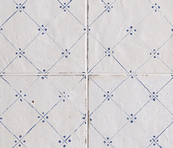 Firenze Heritage Maiolica Bianca Déco Blu Gloss | Ceramic tiles | Fap Ceramiche