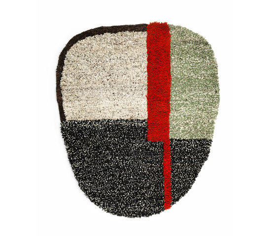 Nudo | rug small, grey/green/black | Alfombras / Alfombras de diseño | Ames