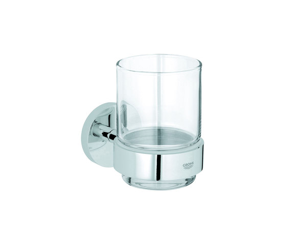 Essentials Crystal glass with holder | Toothbrush holders | GROHE