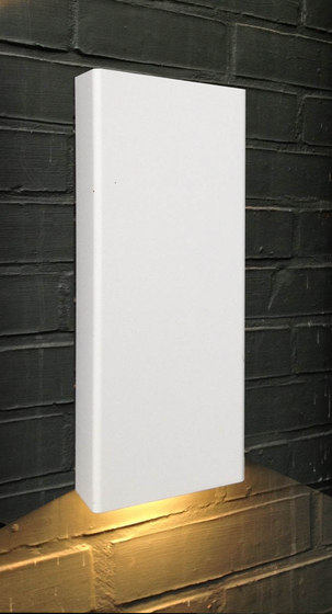 SIMPLY PILLAR down Wall medium White LED | Lámparas exteriores de pared | PVD Concept