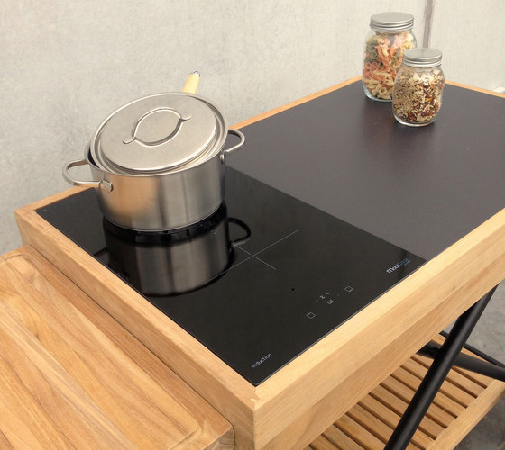 Mobicook Crossi cooking trolly in solid teak | Mobile Außenküchen | Indu+