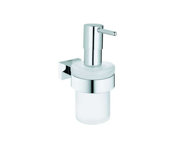 Essentials Cube Soap dispenser with holder | Soap dispensers | GROHE