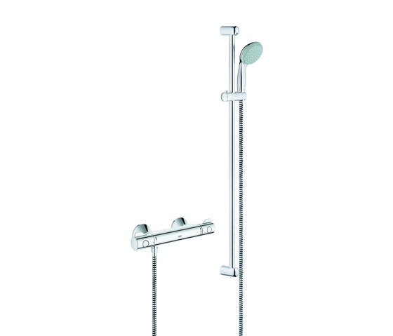Grohtherm 800 Thermostatic shower mixer 1/2" with shower set | Shower controls | GROHE