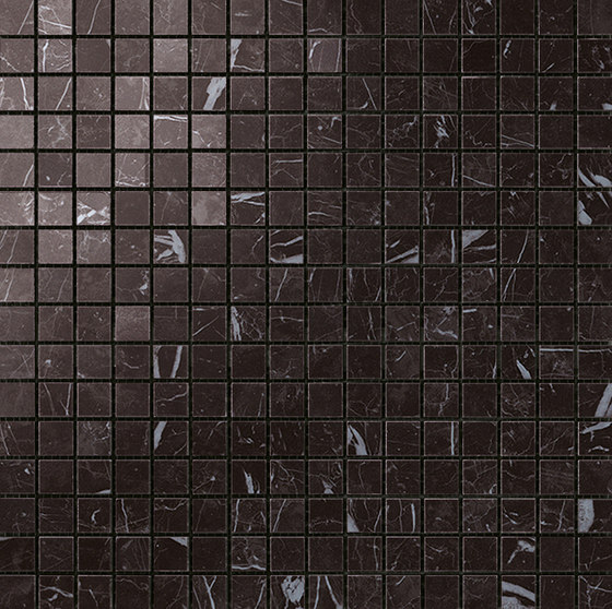 Marvel Stone mosaico lappato nero marquinia | Ceramic tiles | Atlas Concorde