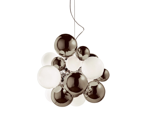 Digit Chandelier | Ceiling | mirrored warm grey | Suspensions | Babled