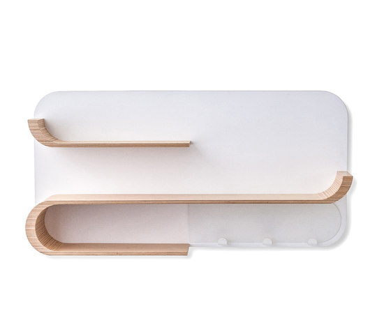 M shelf - natural, white metal | Estantería | RAFA kids