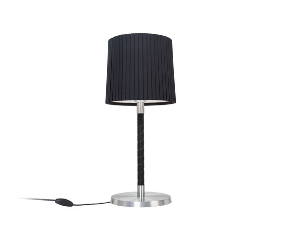 Wira | 310 Alu/black leather | Luminaires de table | Belid PRO