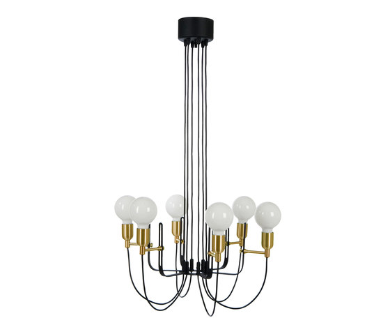 Regal | 30 Black structure/Brass | Suspended lights | Belid PRO