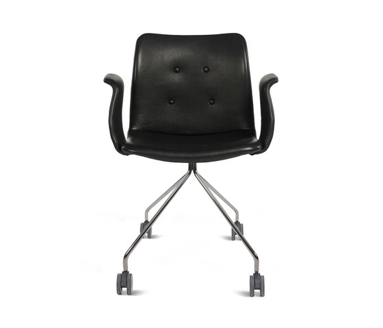 Primum Arm Chair chrome wheel base | Chaises | Bent Hansen