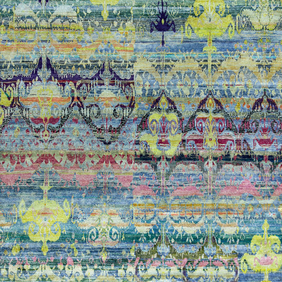 Kundan Diffusion Koti Silk Baroque Ikat 2 | Tapis / Tapis de designers | Zollanvari