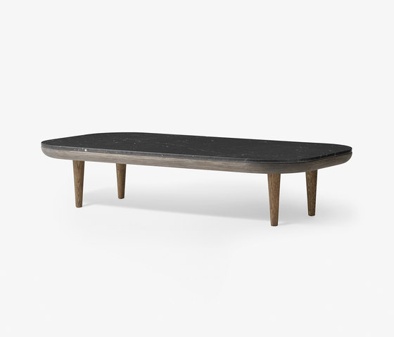 Fly SC5 Smoked Oiled Oak base w. honed Nero Marquina marble | Coffee tables | &TRADITION
