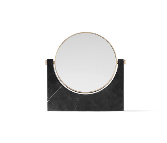 Pepe Marble Mirror | Brass/Black | Mirrors | Audo Copenhagen