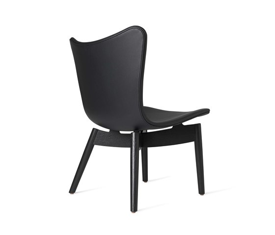 Shell Lounge Chair - Ultra Black - Black Oak | Armchairs | Mater