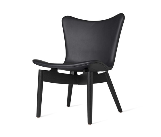 Shell Lounge Chair - Ultra Black - Black Oak | Armchairs | Mater