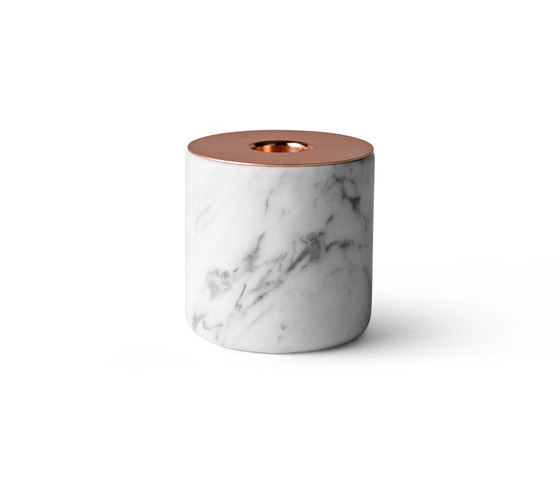 CHUNK of Marble | L w. Copper | Kerzenständer / Kerzenhalter | Audo Copenhagen