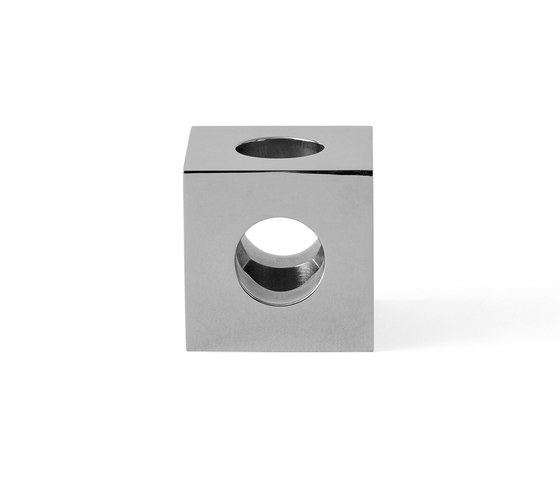 Cube Candle Holder | Mirror Polished Steel | Candelabros | Audo Copenhagen