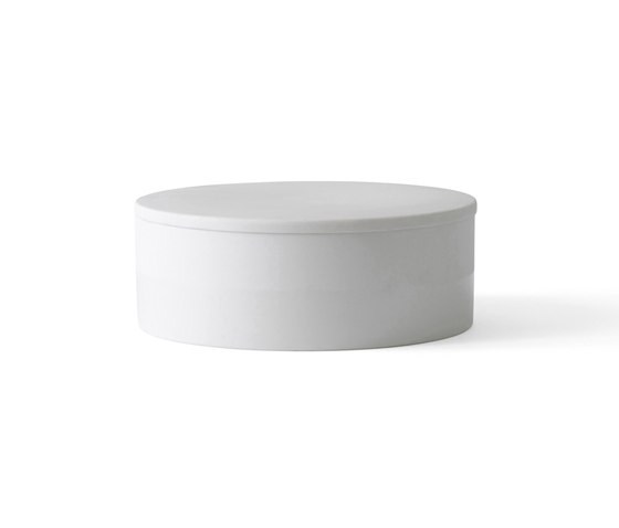 Cylindrical Container w. Lid, White | Contenitori / Scatole | Audo Copenhagen