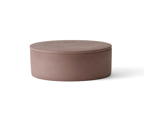 Cylindrical Container | w Lid Taupe | Storage boxes | Audo Copenhagen