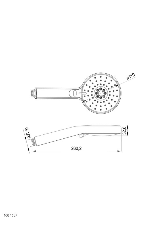 100 1657 Hand shower | Grifería para duchas | Steinberg