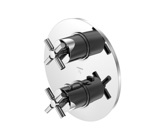 250 4133 3 Finish set for concealed thermostatic mixer with 2 way diverter | Rubinetteria doccia | Steinberg