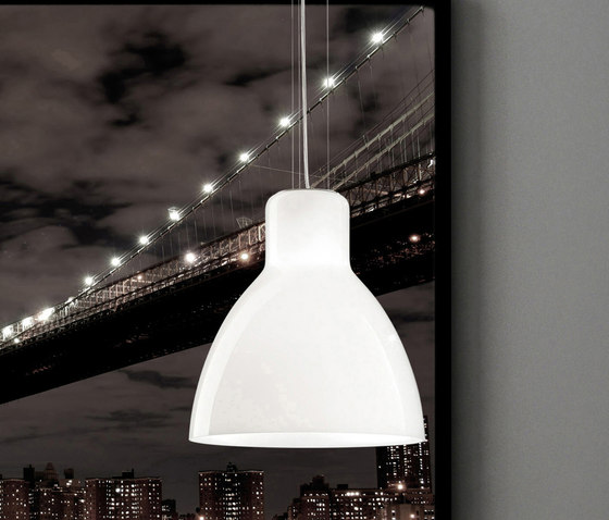JJ Glass | S35 | Glossy White | Lámparas de suspensión | LEUCOS USA