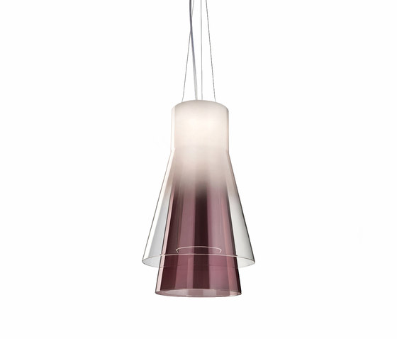 Trigona S | smoked white bordeaux and transparent | Lámparas de suspensión | LEUCOS USA