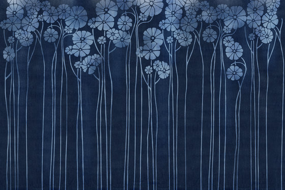 Daisy Blue | Bespoke wall coverings | GLAMORA