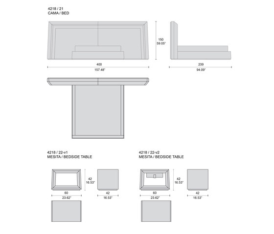 4218/v2 tables de chevet | Tables de chevet | Tecni Nova