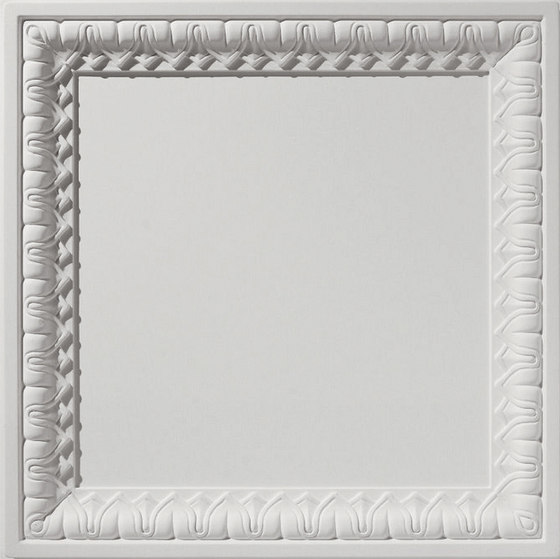 English Lamb's Tongue Blank Center Ceiling Tile | Lastre minerale composito | Above View Inc