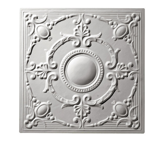 French Medallion Ceiling Tile | Panneaux matières minérales | Above View Inc