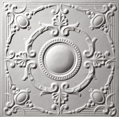 French Medallion Ceiling Tile | Panneaux matières minérales | Above View Inc