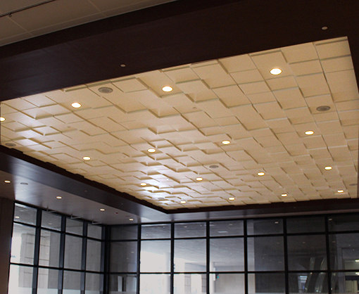 Square Drop 1 Ceiling Tile | Mineral composite panels | Above View Inc